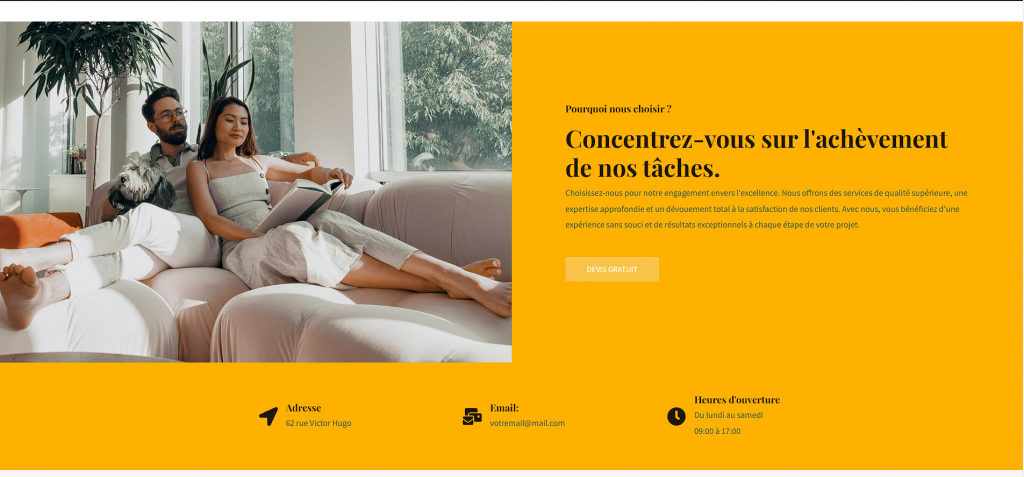 Accueil – Dernière partie